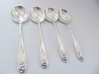 Daffodil Gumbo Round Soup Spoons 1847 Rogers Silverplate 1950