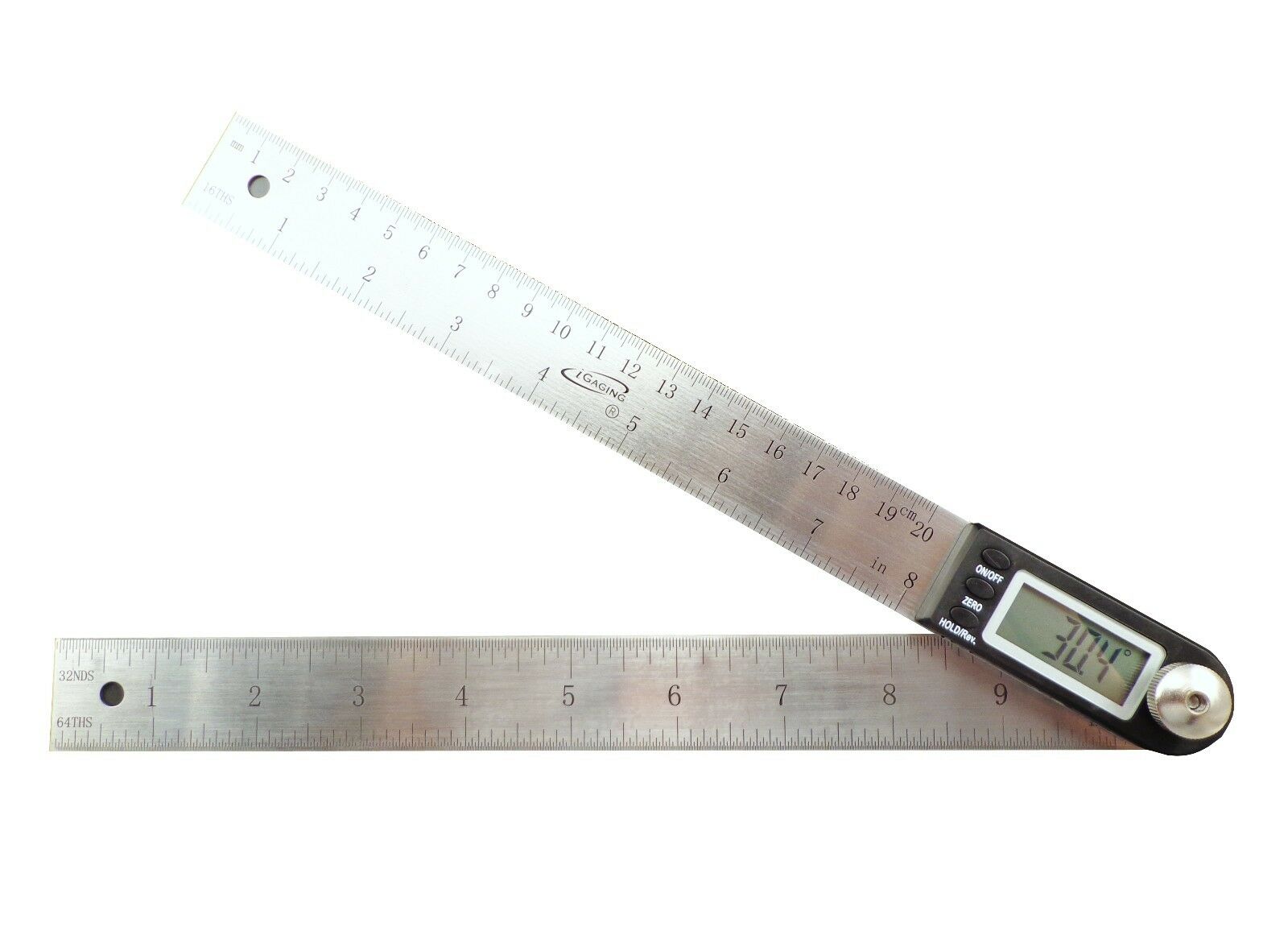 Igaging 10" Electronic Digital Protractor Goniometer Angle Finder Miter Gauge